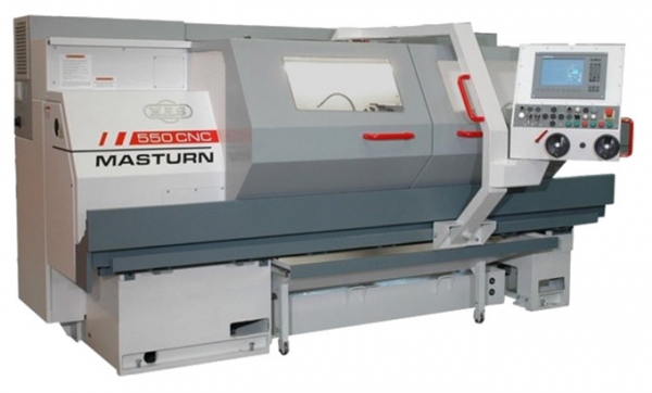 2-axis machine with Heidenhain Dialog Control Spindle bore 82mm, manual tailstock, fixed bezel Turning diameter 530mm, turning length 1500mm