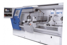 2-axis machine with Heidenhain Dialog Control Spindle bore 120mm, manual tailstock, fixed bezel Turning diameter 1100mm, 2000mm turning length