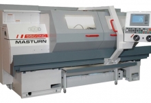 2-axis machine with Heidenhain Dialog Control Spindle bore 82mm, manual tailstock, fixed bezel Turning diameter 530mm, turning length 1500mm